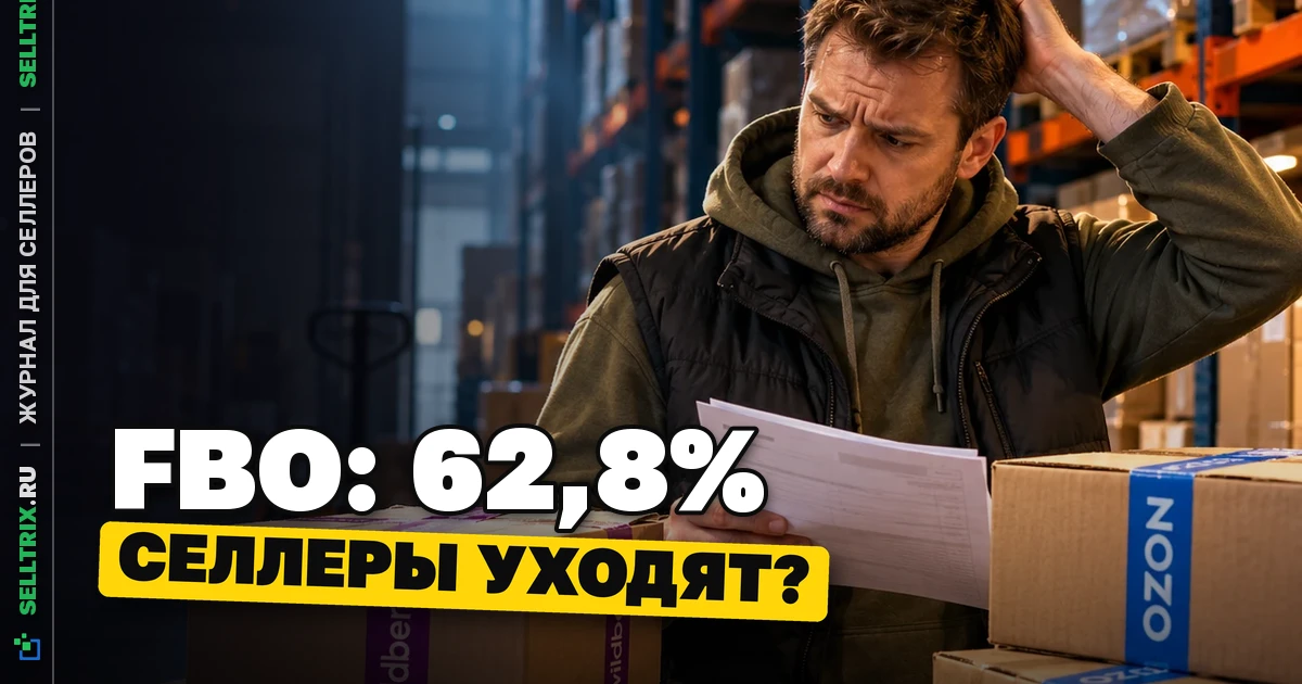 Доля селлеров на FBO 2026: 11 сентября — 62,8%