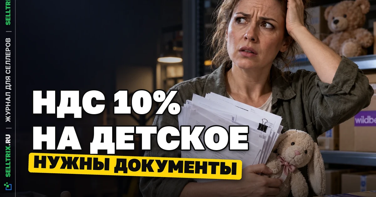 НДС 10% на детские товары с 1 октября 2026