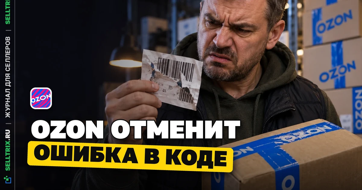 Ozon отменит FBS-заказы за ошибку в Честном знаке