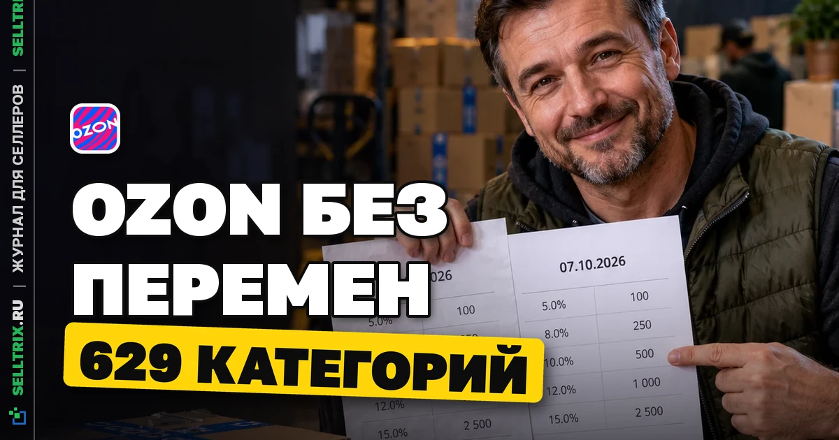 Комиссии Ozon не изменились: редакция от 07.10.2026