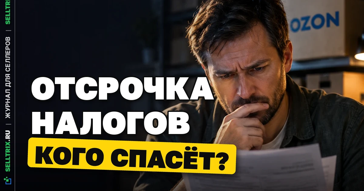 Отсрочка налогов для продавцов Ozon: кого касается мера