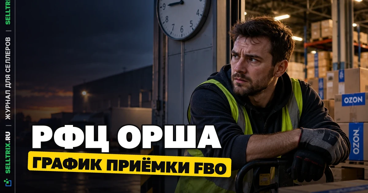 Ozon: график приёмки на РФЦ Орша