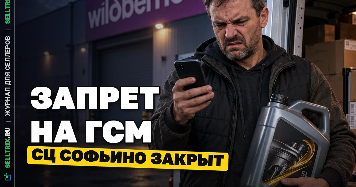 Wildberries FBS приёмка ГСМ: закрыли СЦ Софьино