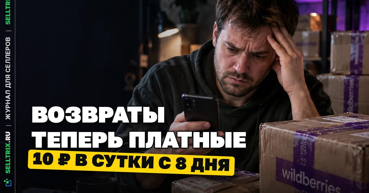 WB сделал возвраты платными: 10 ₽ в сутки с 8-го дня