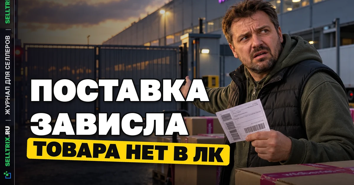 WB: поставка зависла, товар не появился в ЛК